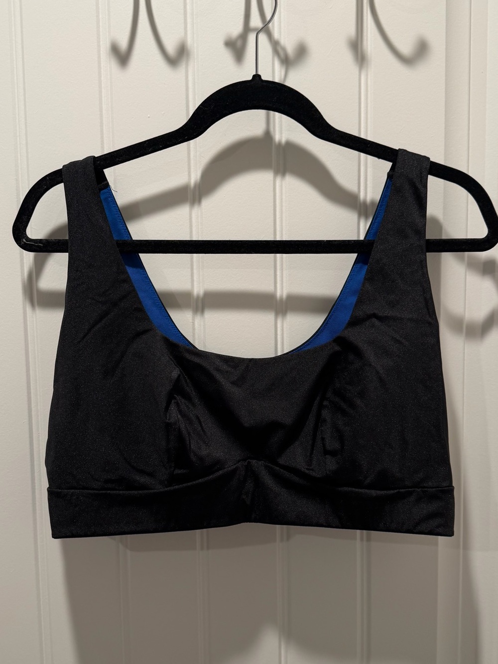 YITTY Black Sports Bra with Blue Lining